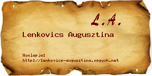 Lenkovics Augusztina névjegykártya
